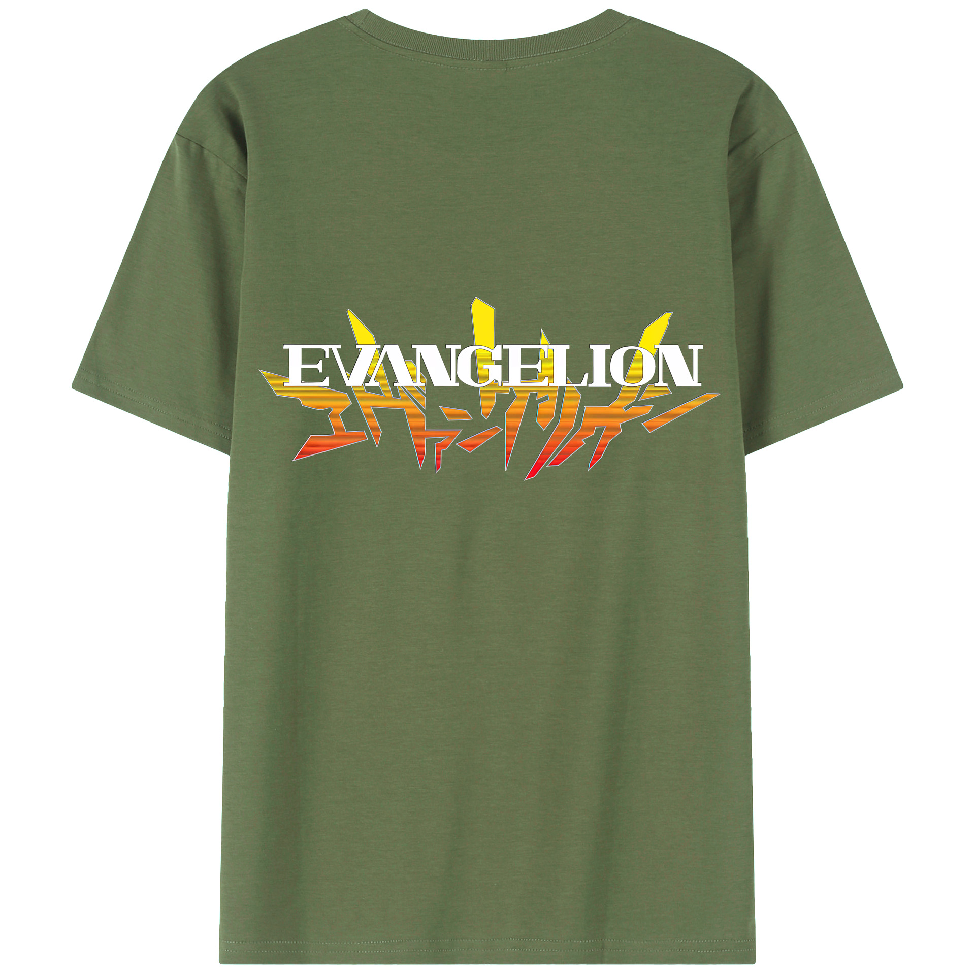 （画像用） EVA 新世紀エヴァンゲリオン 綿100％ メンズ半袖Tシャツ（バックプリント） 通気性